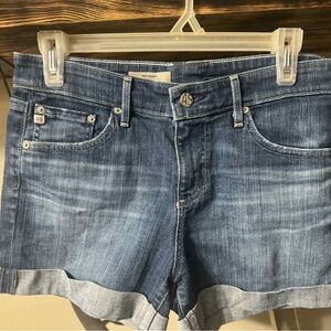 AG Adriano Goldschmied The Hailey Ex-Boyfriend Roll Up Denim Shorts Size 28